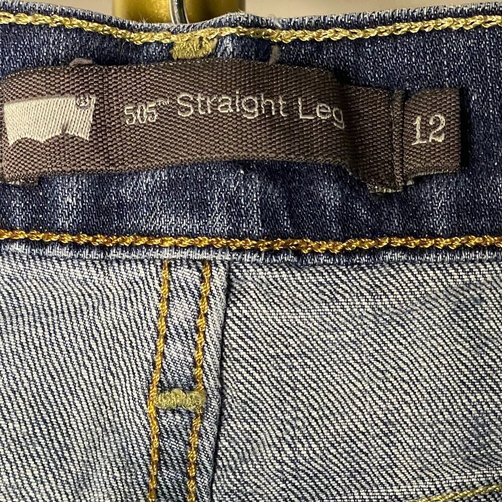 Levi 505 Straight Leg Size 12 Jeans - Picture 6 of 11
